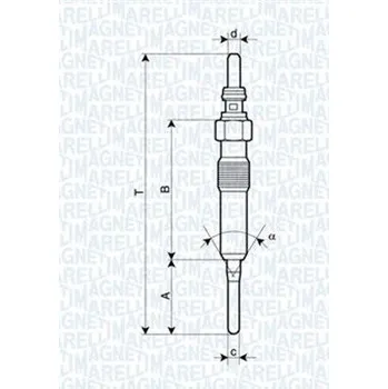 Zapalovací a žhavicí svíčka Žhavicí svíčka MAGNETI MARELLI 062900087304