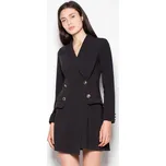 Černé sakové šaty se zlatými knoflíky VT082 Black Velikost: M