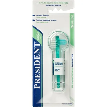 Péče o zubní náhradu PresiDENT Denture kartáček na snímací zubní náhrady