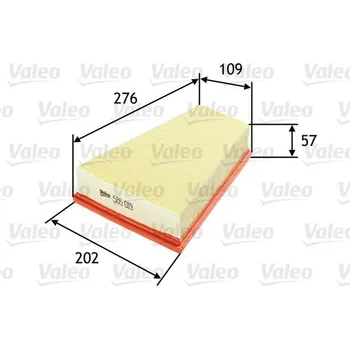 Vzduchový filtr Vzduchový filtr VALEO 585019