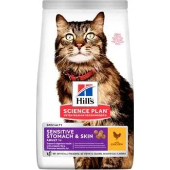 Pro kočku Hill's SP Cat Adult Sensitive Stomach & Skin Chicken 7kg