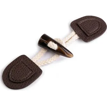 Pro Háčkování Zapínání s rohem hnědé