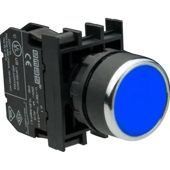 Stykač EMAS Hlavice ovládací B170DM stiskací modrá B170DM