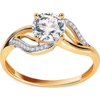 Prsten Zlatý zásnubní prsten se zirkony Bodie, 14K IZ23558 + dárkové balení LUXUS zdarma