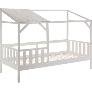 Dětská postel Bílá lakovaná dětská postel Marckeric Amon 90 x 200 cm