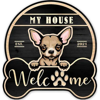 Plechová cedule Clayre & Eef, Holandsko Clayre & Eef - Plechová cedule HOUSE FOR DOG - 38*1*40 cm