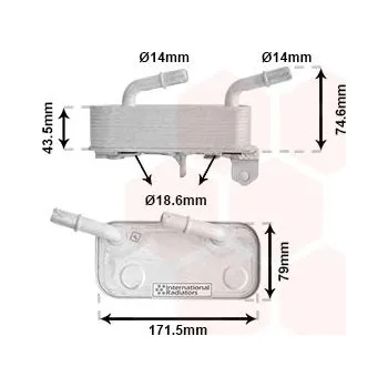 Chladič motoru Chladič oleje, automatická převodovka VAN WEZEL 06013753
