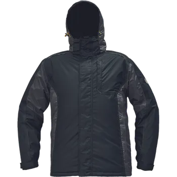 Pánská bunda DAYBORO zateplená bunda dlouhá černá - v. 4XL