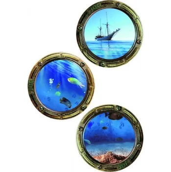 Samolepící dekorace Samolepící dekorace na zeď Viewport SM3435 / Samolepka na zeď AG Design (42,5 x 65 cm)