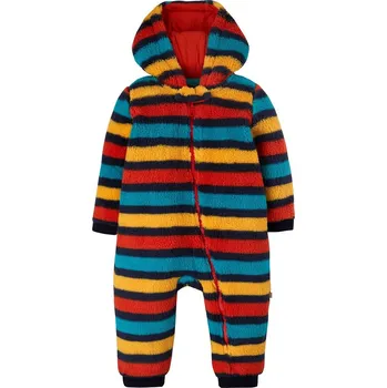 Kojenecká kombinéza Kojenecký fleecový overal Barevné pruhy Frugi Velikost: 3-6m