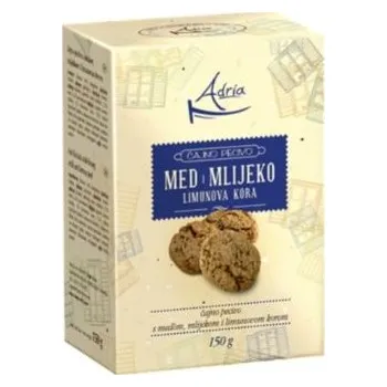 Sušenky Adria s medem, mlékem a citronovou kůrou