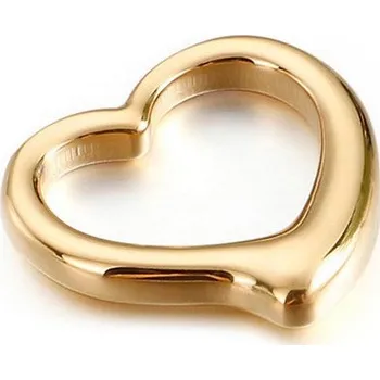 Materiál na výrobu šperku Šperky4U Zlacený ocelový přívěšek srdíčko - OK1441-GD
