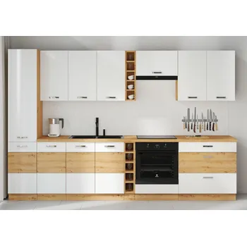Kuchyňská linka Kuchyňská linka ARTISAN bílý lesk, Sestava F, 315 cm