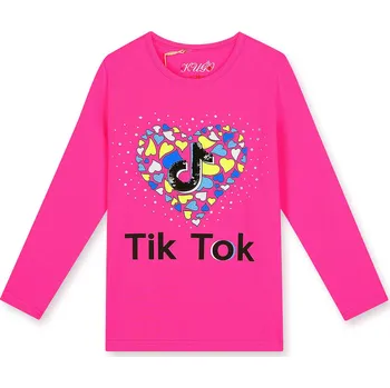 Dívčí tričko Dívčí triko - KUGO JC0701, tmavě růžová Barva: Růžová, Velikost: 116