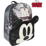 Batoh Mickey Mouse šedý se stříbrnými flitry 40 cm