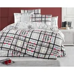 Prodloužené povlečení Satén 140x220, 70x90 cm geometry, zipový uzávěr 79221/Z/1998