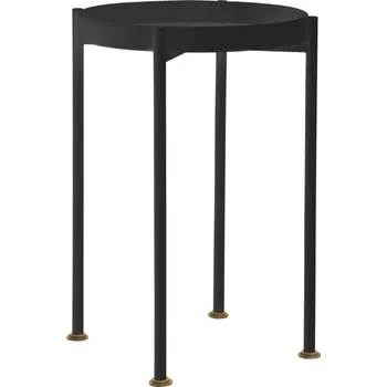 Toaletní stolek Nordic Design Černý kovový odkládací stolek Nollan 40 cm