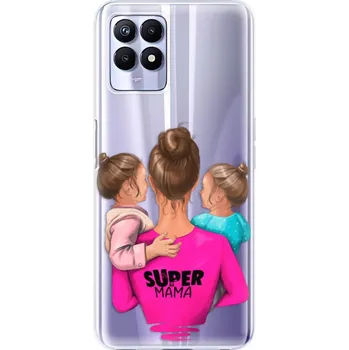 Pouzdro na mobilní telefon Odolné silikonové pouzdro iSaprio - Super Mama - Two Girls - Realme 8i