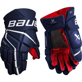 Hokejové rukavice Rukavice Bauer Vapor 3X S22 JR, Junior, 10", tmavě modrá Bauer