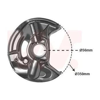 Brzdový kotouč Ochranný plech proti rozstřikování, brzdový kotouč VAN WEZEL 3029372