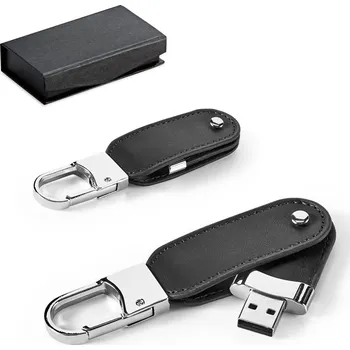 USB flash disk BRAGG 8GB. USB paměť s 8GB v PU a s karabinkou bez potisku bez potisku 1 bez potisku