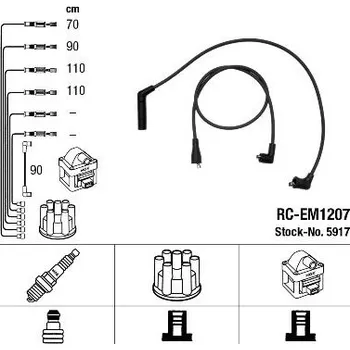 Zapalovací kabel Sada kabelů pro zapalování NGK 5917