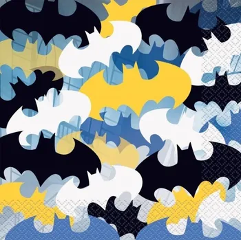 Party dekorace Unique Ubrousky Batman 16 ks 33x33 cm