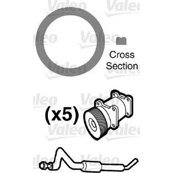 Chladič motoru Těsnění, potrubí chladiva VALEO 509555