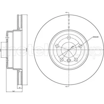 Brzdový kotouč Brzdový kotouč METELLI 23-1041C