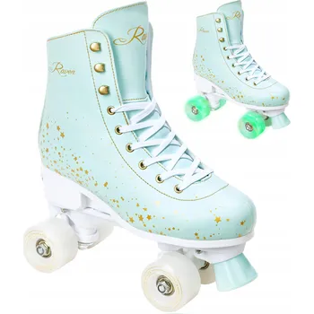 Kolečkové brusle Trekové Roller brusle Raven Noa mint svítící LED kola Velikost bruslí: EU 39-42