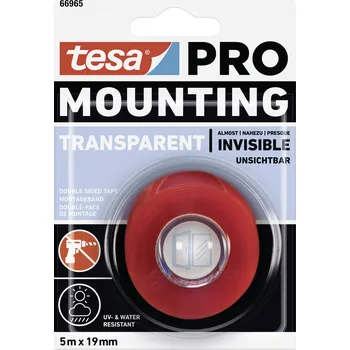 Izolační páska tesa Mounting PRO Transparent 66965-00001-00 montážní páska transparentní (d x š) 5 m x 19 mm 1 ks