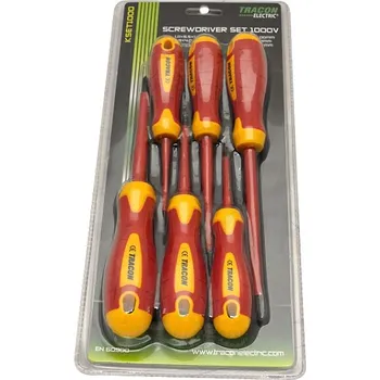 Šroubovák Souprava šroubováků Tracon KSET1000 s izolací do 1000V (Tracon KSET1000)