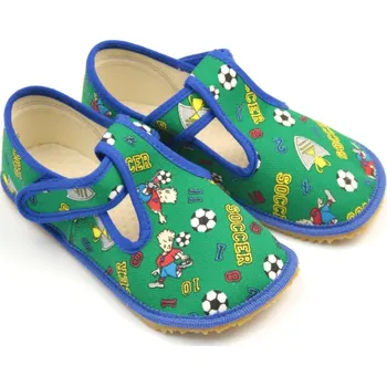 Dívčí obuv Beda Barefoot papučky z.fotbal EUR 35