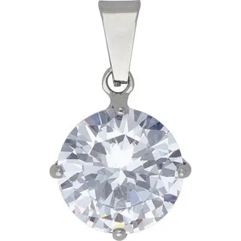 Přívěsek Doria Přívěsek stříbrný z oceli se zirkonem F020