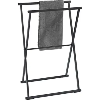 Věšák Skládací stojan na ručníky a oblečení LAVA, černý, WENKO