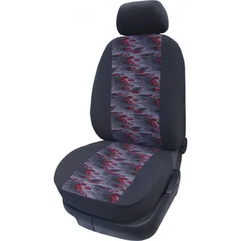 Potah sedadla Autopotahy velur Škoda Octavia II s děleným zadním sedadlem a L.O.vzadu a vepředu,Červené