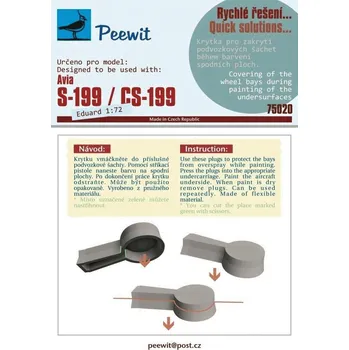 Plastikový model Peewit 1/72 Wheel bay cover for Avia S-199/CS-199 (EDU)