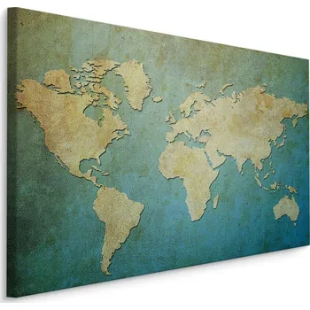 MyBestHome BOX Plátno Dekorativní Mapa Světa Varianta: 40x30