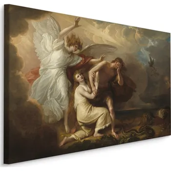 MyBestHome BOX Plátno Benjamin West "Vyhnanství Adama A Evy Z Ráje" Reprodukce Varianta: 30x20