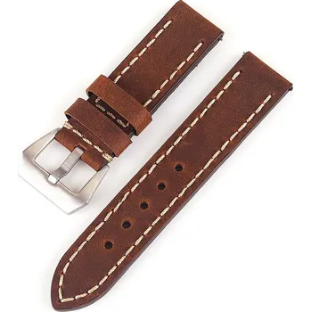 Řemínek na hodinky Amparo Miranda® Řemínek na hodinky PD336 tmavě hnědý, Šířka řemínku 24 mm