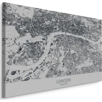 MyBestHome BOX Plátno Mapa Londýna Varianta: 30x20
