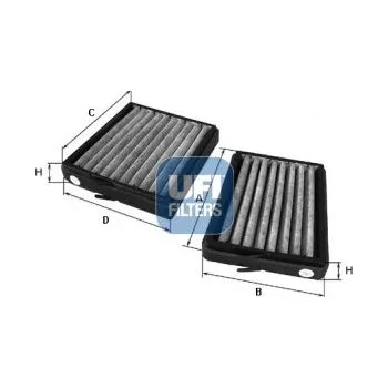 Ventilátor topení a klimatizace Filtr, vzduch v interiéru UFI 54.130.00