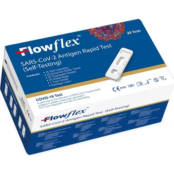 Diagnostický test Profitester Test na Covid 25ks (do nosu pro domácí použití) Značka: Flowflex Množství I: 600ks.EXP.10.2026