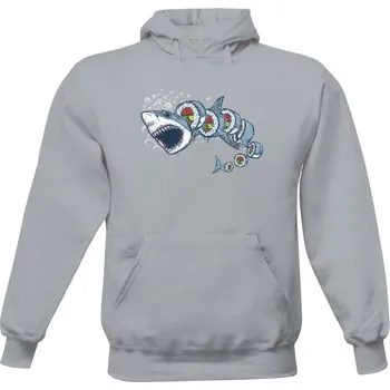 Pánská mikina Pánská mikina s kapucí s potiskem Žraločí Sushi pánské