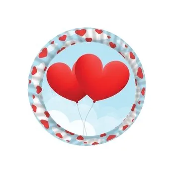 Party dekorace Košíčky na muffiny - Balónky srdíčka /50 ks
