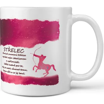 Hrnek 330 ml - Střelec (23.11. - 21.12.) - červený