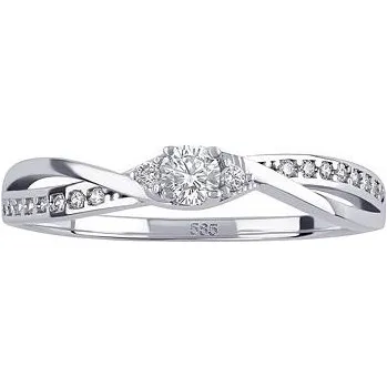 Prsten Zlatý prsten Ellen s Brilliance Zirconia - W velikost obvod 55 mm QR1100GW-obvod 55 mm