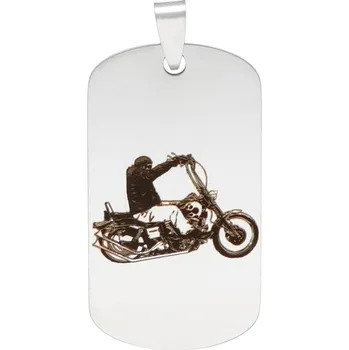 Náramek Doria Plotýnka z oceli stříbrná MOTORKÁŘ F406