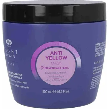 Vlasová regenerace Lisap Light Scale Care AntiYellow Mask - maska pro blond, žíhané vlasy, neutralizuje žlutý odlesk 500 ml