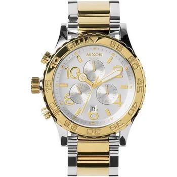 Hodinky Hodinky Nixon 42-20 Chrono Silver/Champagne/Gold A037 1431